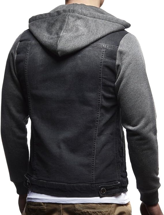 Veste jean à capuche