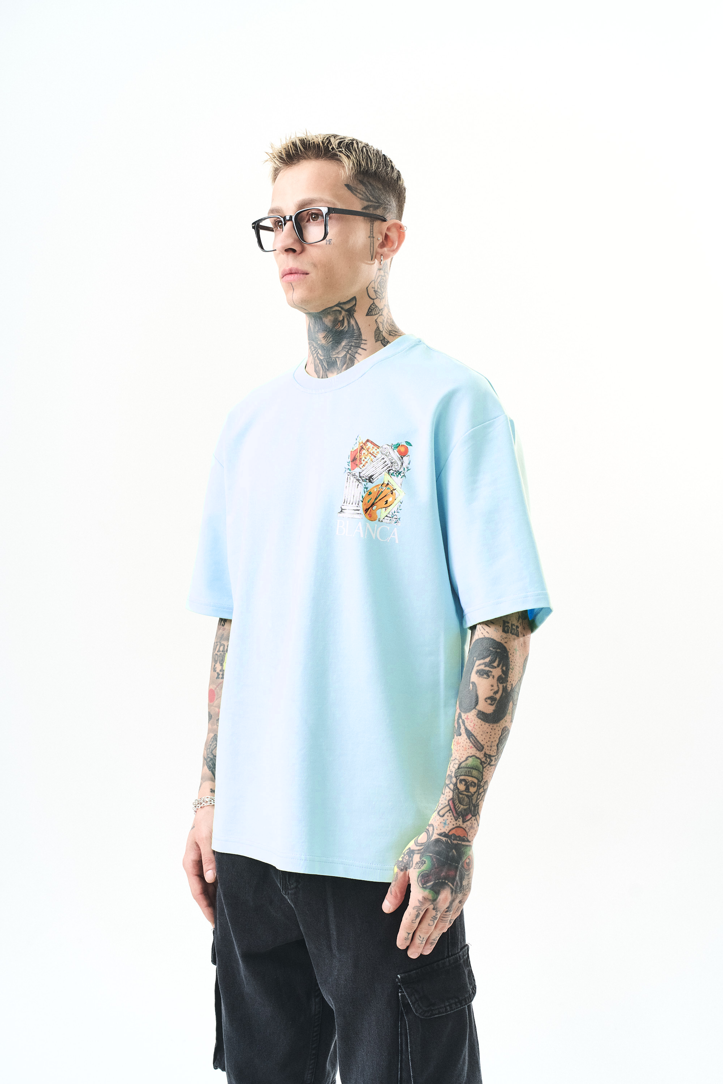 T-shirt BLANCA bleu