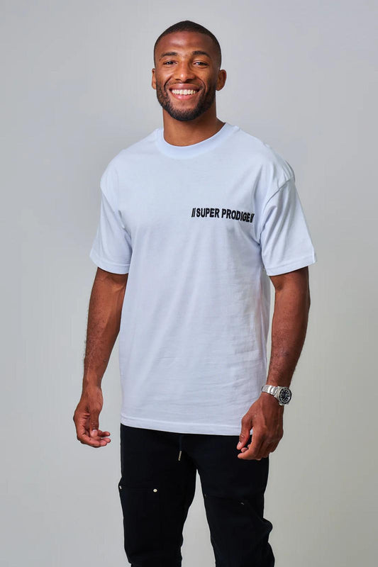 Super prodigy white t-shirt