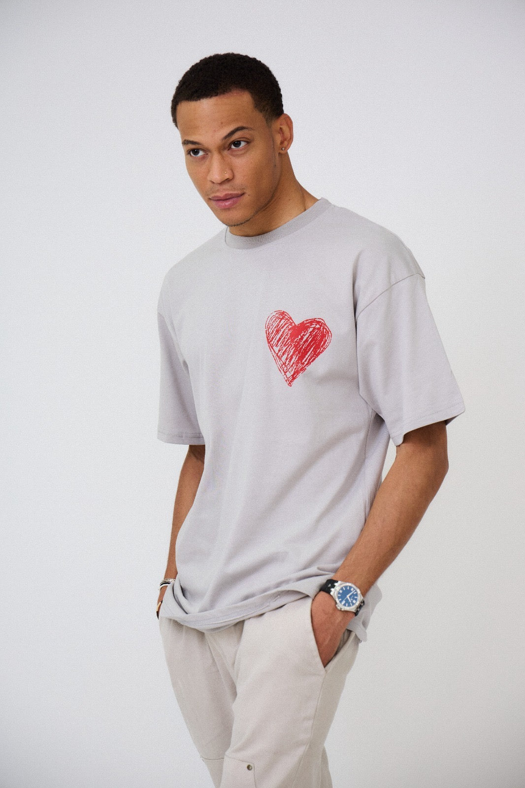 T-Shirt mit großem Herz-Logo