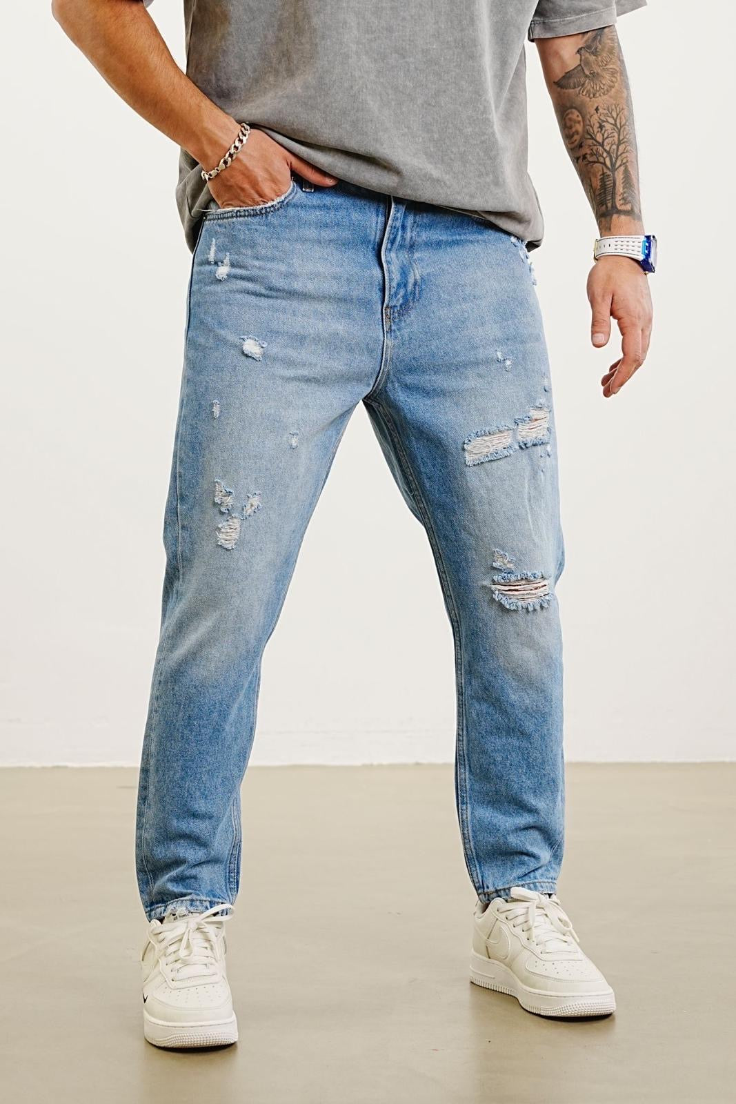 Jean coupe droite Bleu