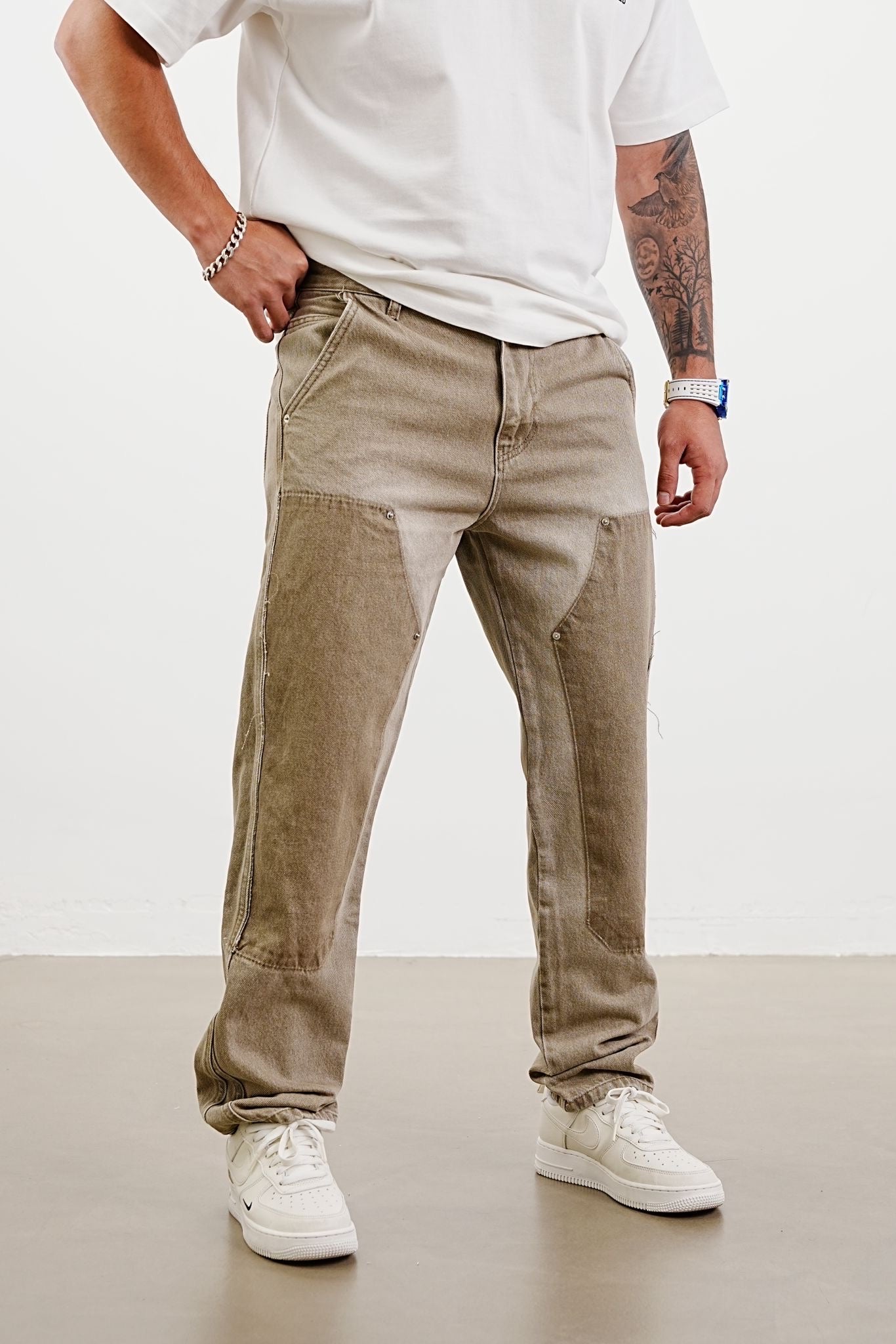 Jean coupe droite Beige