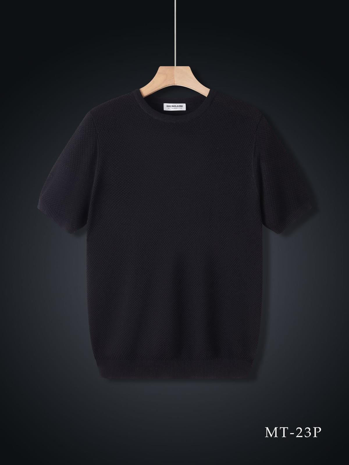 T-shirt façon pull Noir