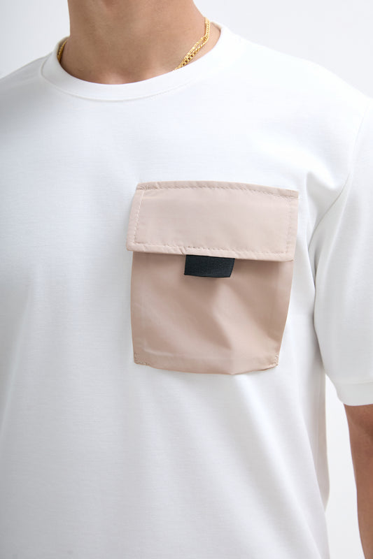 T-shirt poche blanc