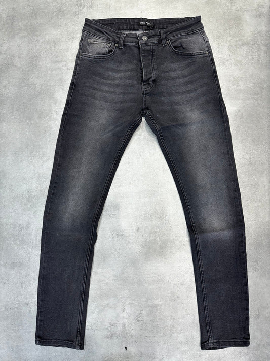 Skinny-Fit-Jeans. Grauschwarz