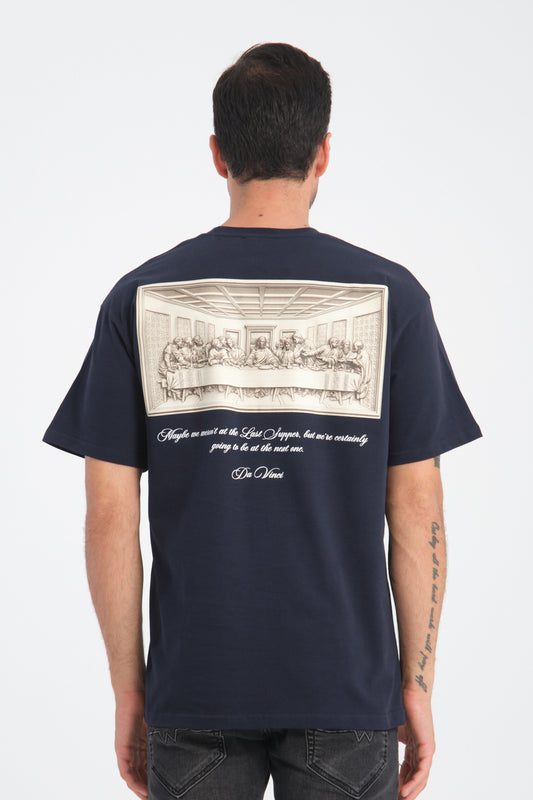 Dunkelblaues Da Vinci-T-Shirt