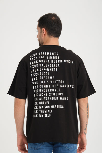 T-shirt FXCK noir