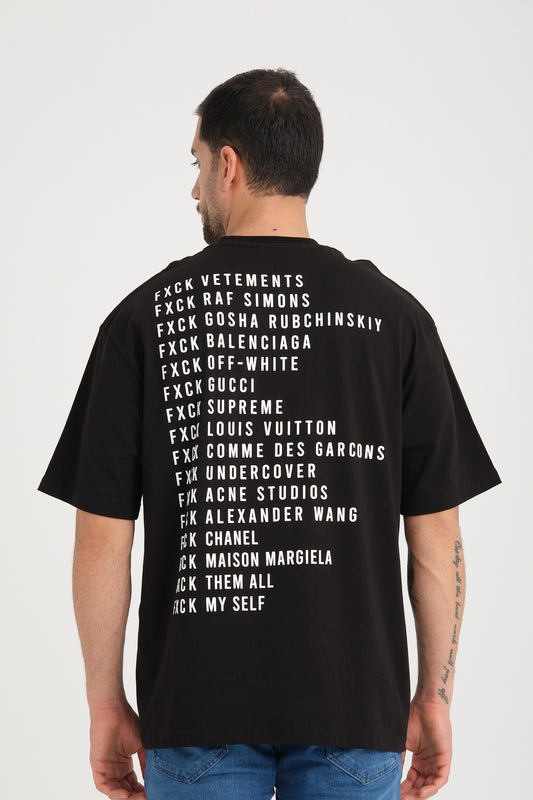 T-shirt FXCK noir