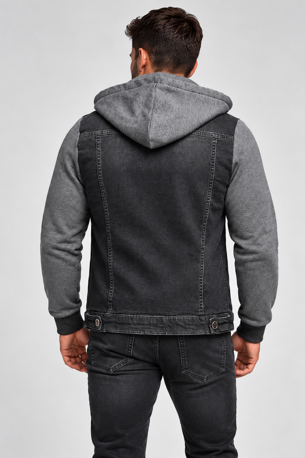 Veste jean à capuche