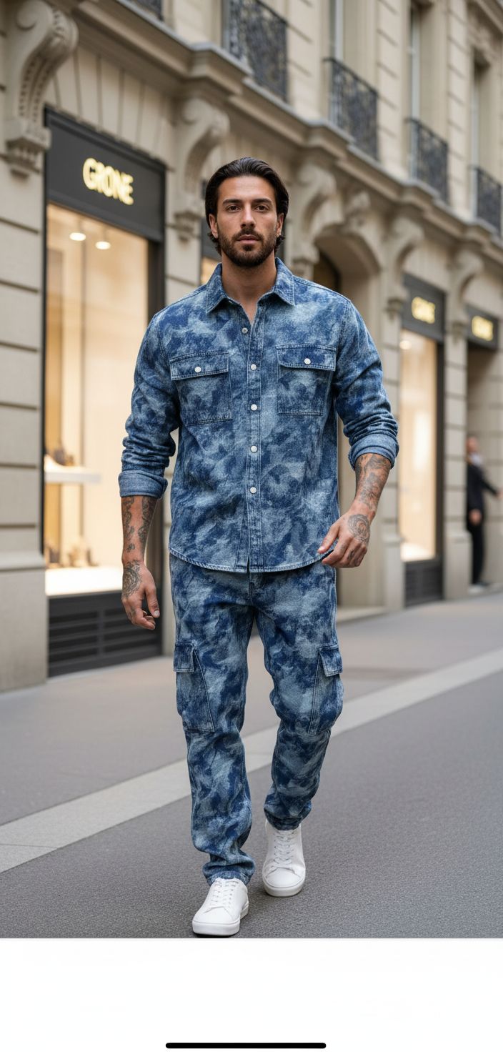 Ensemble jean veste pantalon