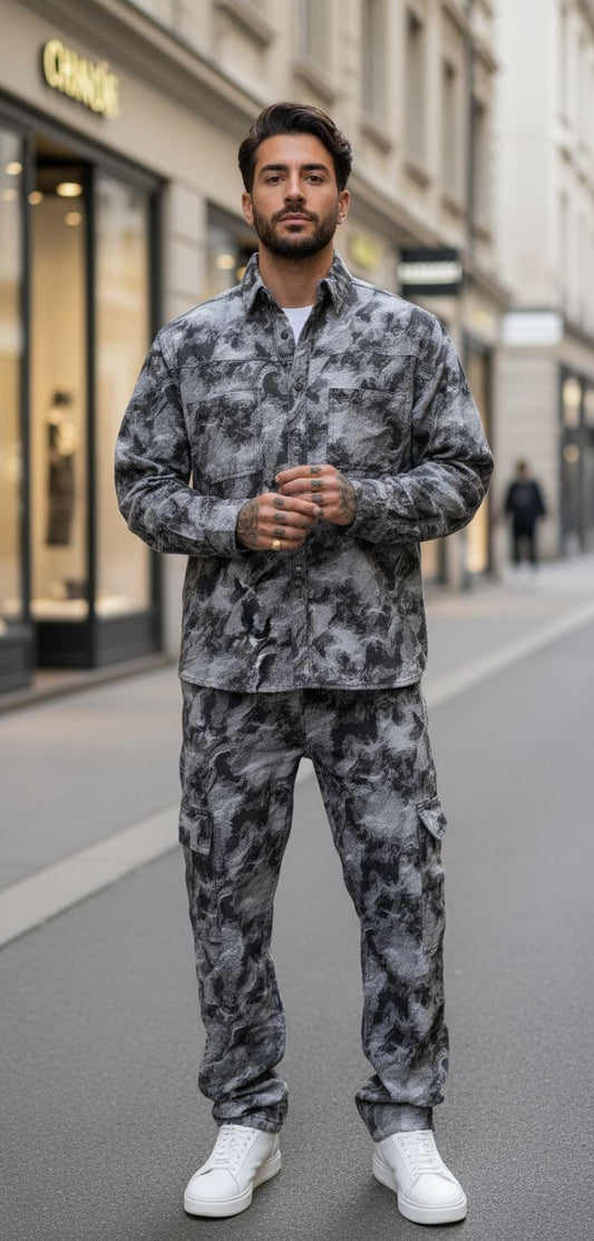 Jeans jacket pants set