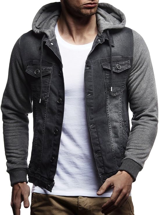 Veste jean à capuche