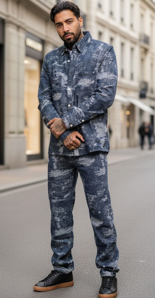 Jeans jacket pants set