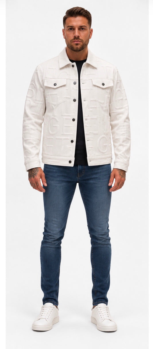 Veste monogramme blanc