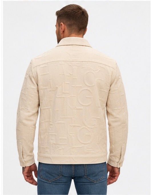 Veste monogramme beige