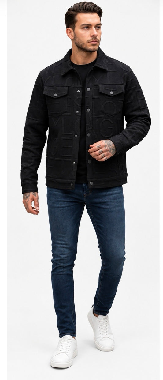 Veste monogramme noir