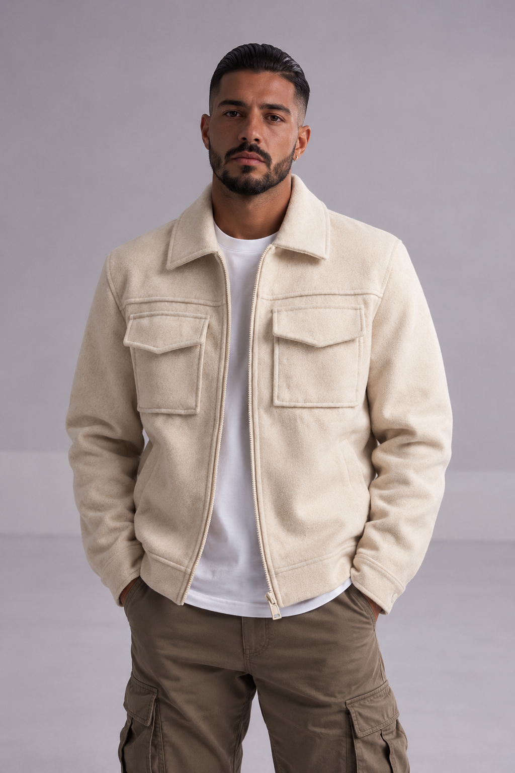 Veste saharienne beige