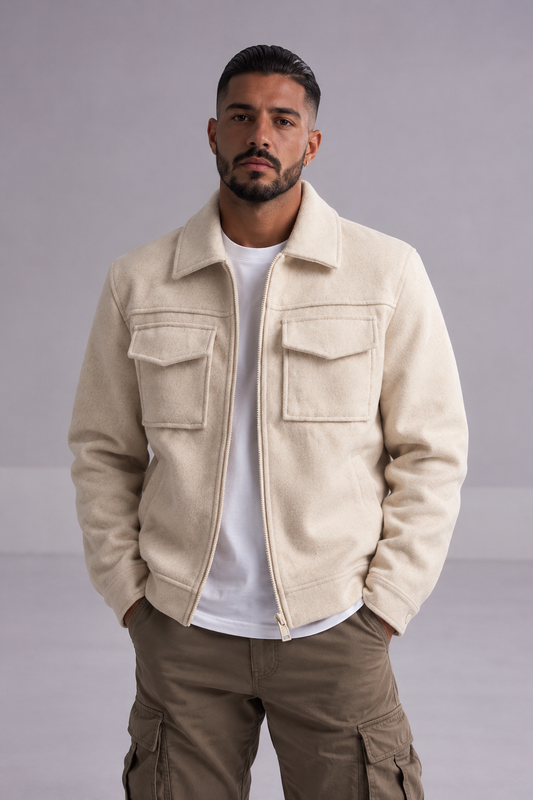 Veste saharienne beige