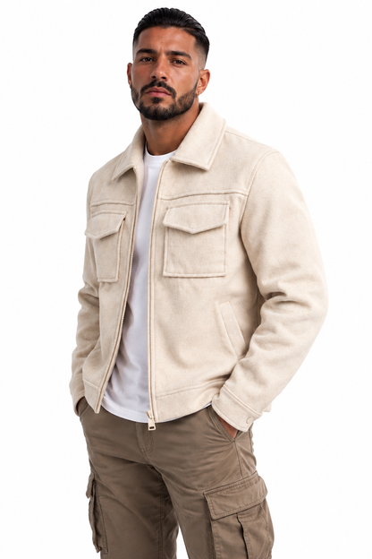 Veste saharienne beige