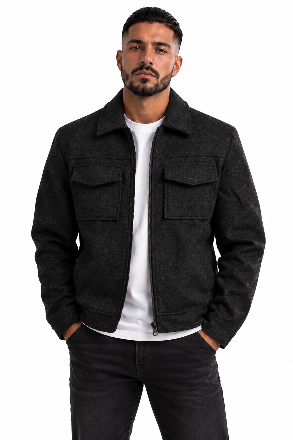 Veste saharienne noir