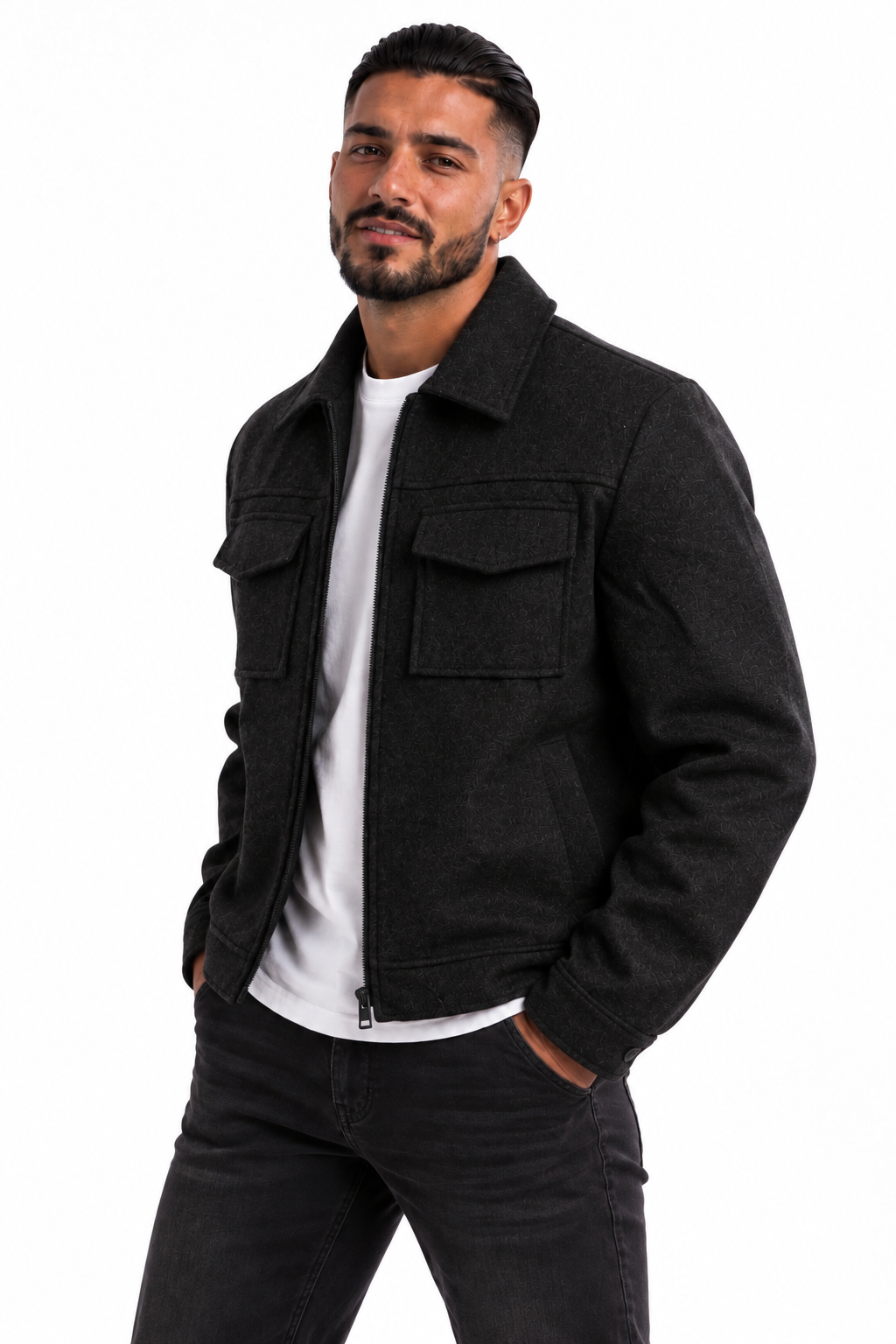 Veste saharienne noir