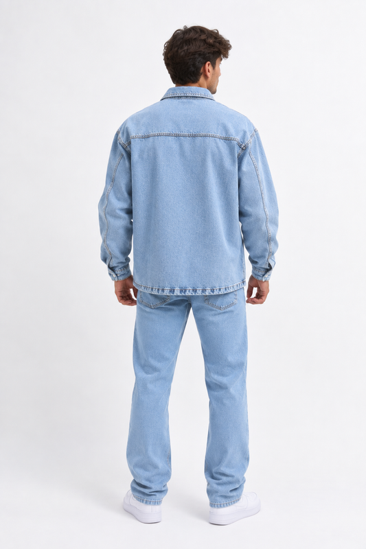 Surchemise en jean bleu