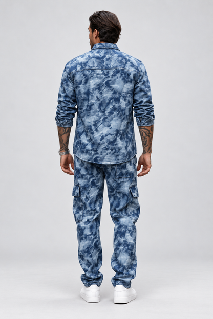 Ensemble jean artistique bleu brut