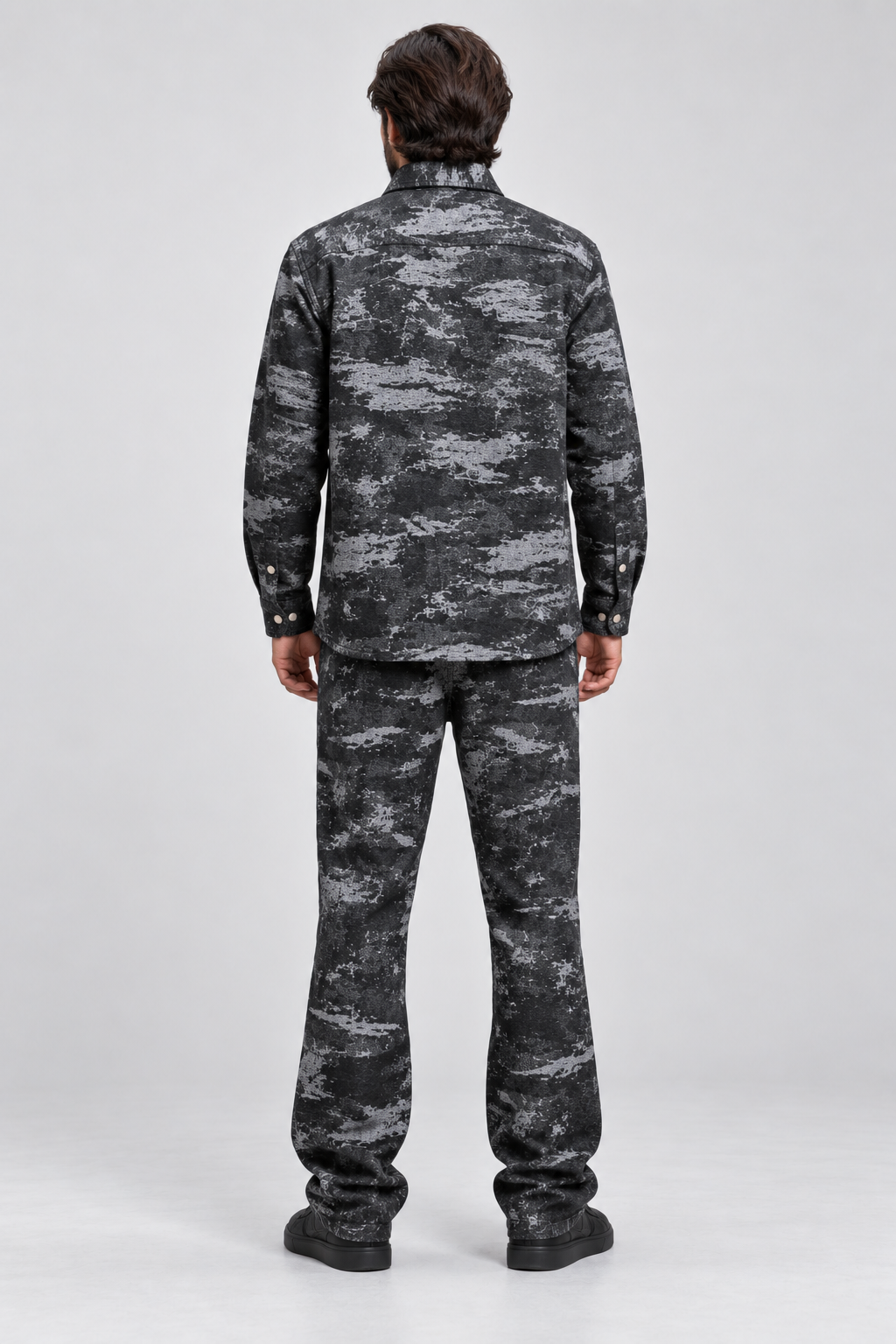Ensemble jean camouflage gris
