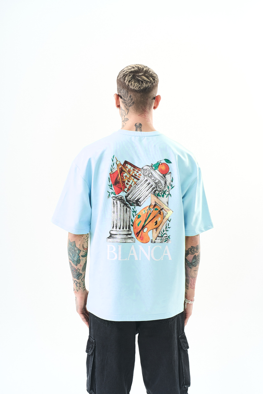 T-shirt BLANCA bleu