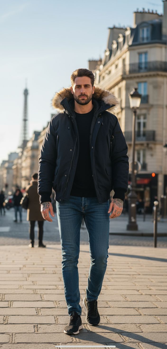 Blouson paragoose model aria Navy