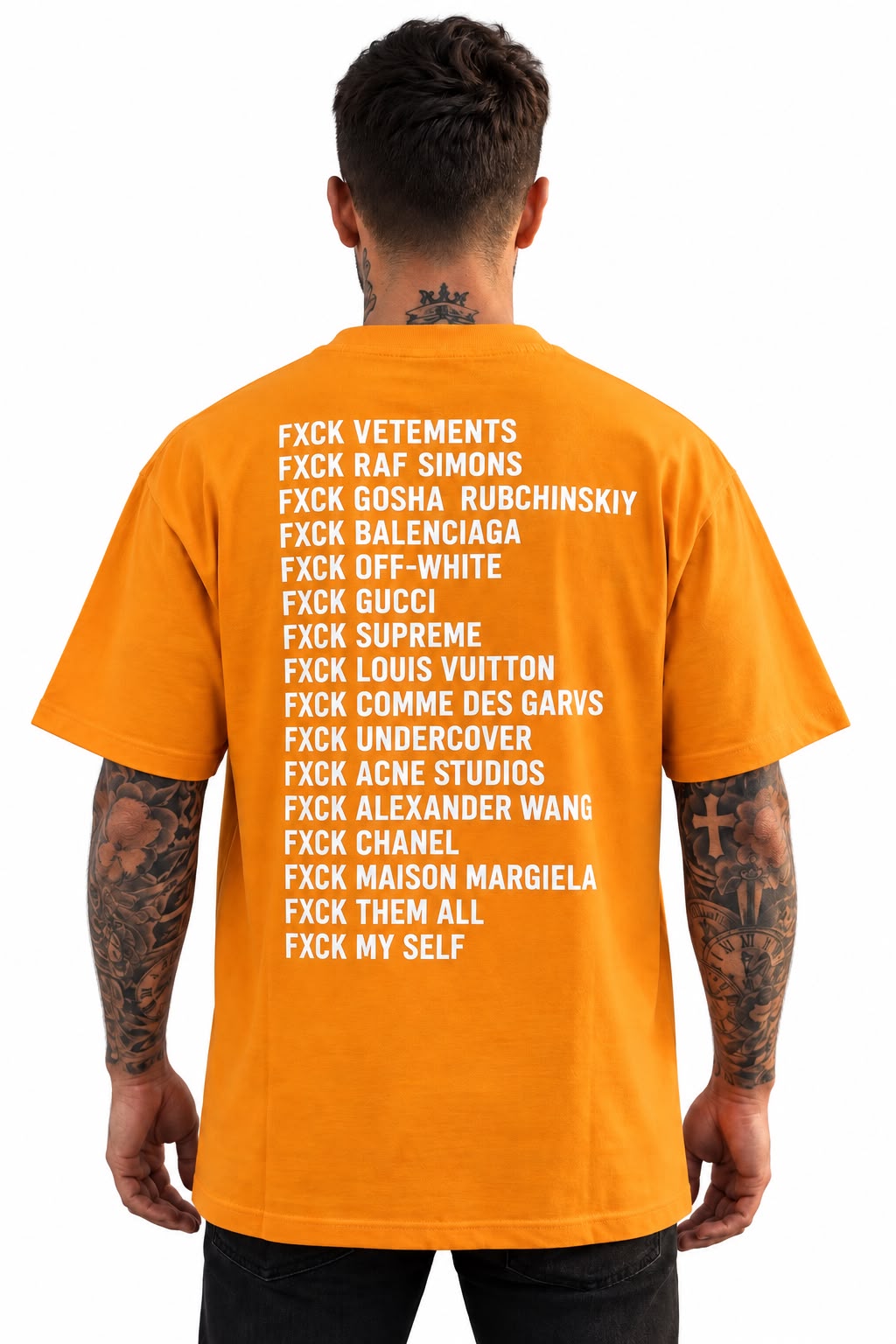 T-shirt FXCK orange
