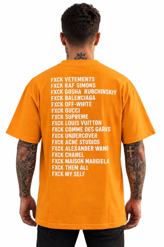 T-shirt FXCK orange