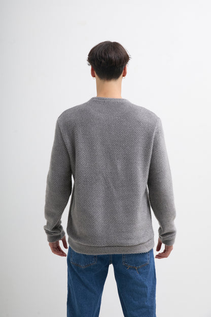Pull molletonné gris