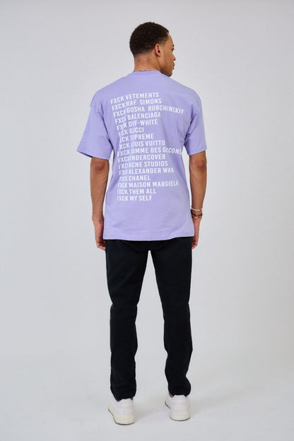 T-shirt FXCK violet