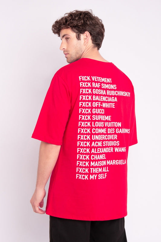 T-shirt FXCK rouge