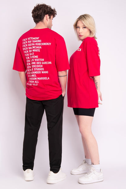 T-shirt FXCK rouge