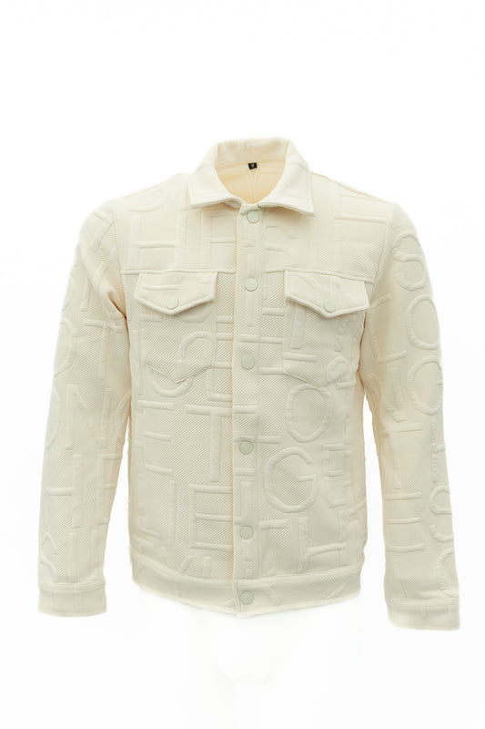 Beige Monogrammjacke
