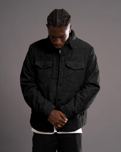 Veste matelassée gris anthracite