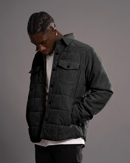 Veste matelassée gris anthracite