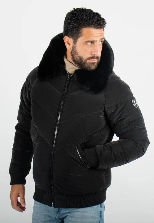 Paragoose model triple black jacket