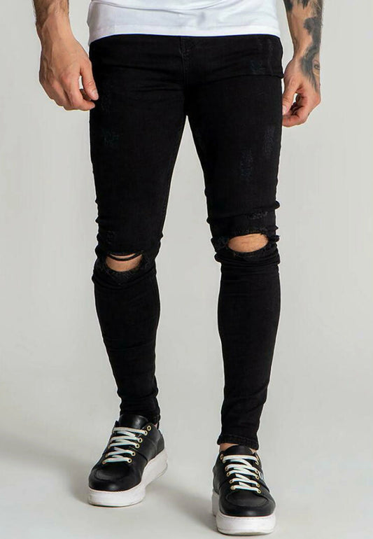 Einfache schwarze Skinny-Fit-Jeans