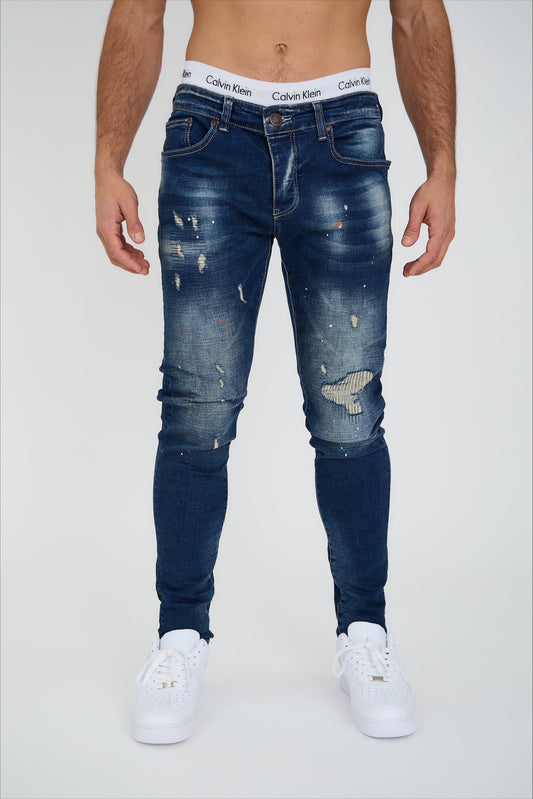 Skinny-Fit-Jeans Rohblau