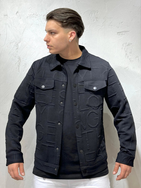 Schwarze Monogrammjacke