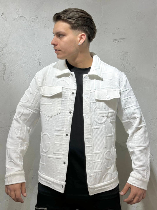 Monogrammjacke Weiß