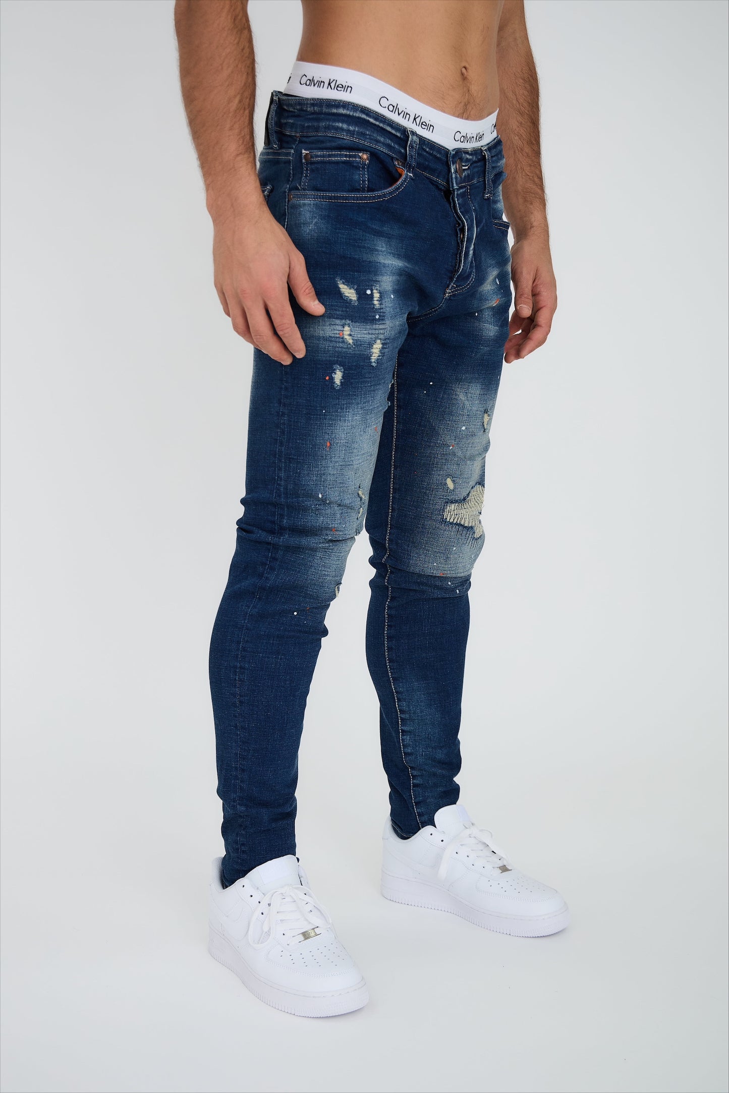 Jean coupe skinny Bleu brut