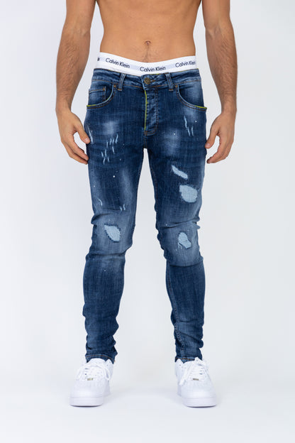 Jean coupe skinny bleu foncé