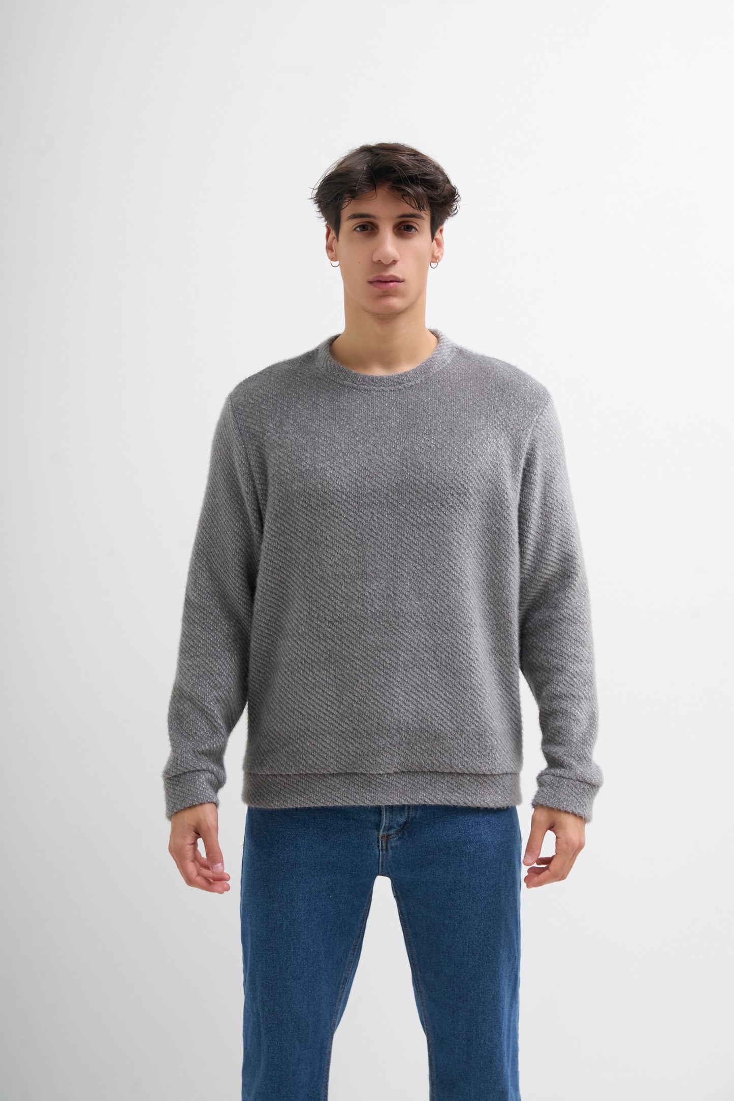 Pull molletonne Gris